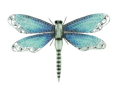 Iridescent Metal Wall Dragonfly