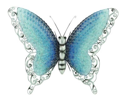 Iridescent Metal Wall Butterfly