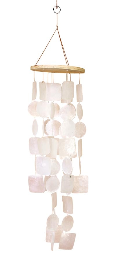White Capiz Shell Wind Chime