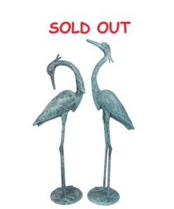 52 Inch Verdigris Crane Pair