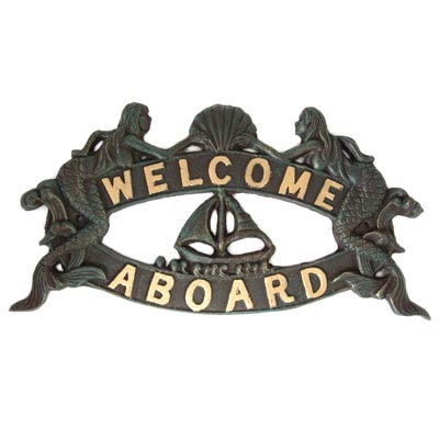 Mermaid Welcome Aboard Plaque