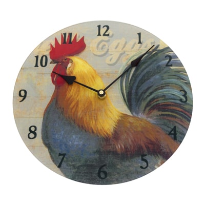 L-8535G-Rooster-Clock