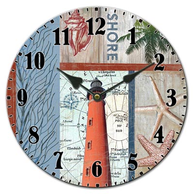 Lighthouse Ceramic Wall Clock