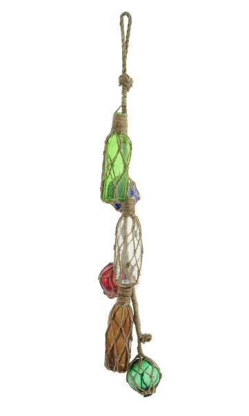 Glass Bottles and Balls Floats on Rope