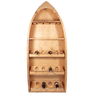 Wooden Boat Shaped Wine Cabinet - Image 3