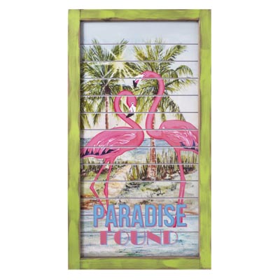 W-2125ASPF222jpg Wood Paradise Found Flamingo Sign