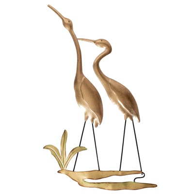 Metal Cranes Wall Decor Duo
