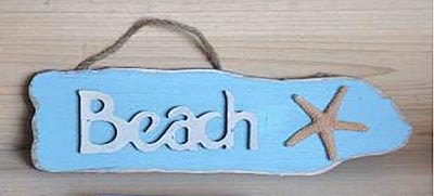 Wood Beach Sign