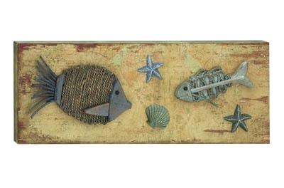 Fish with Rope Wall Decor - Globe Imports