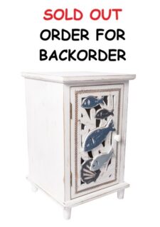 24 Inches High x 15 Inches Wide x 15 Inches Deep Wooden Fish Cabinet