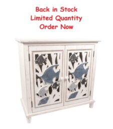 31 1/2 Inches Wide x 31 1/4 Inches High x 15 3/4 Inches Deep Wide Wooden Angelfish Cabinet