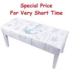 18 Inches High x 39 Inches Wide x 16 Inches Deep Aqua Anchor Bench