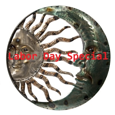 20 Inches Wide Moon and Sun Wall Hanging