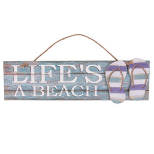 23 1/4″ Wide Beach Sign with Flip Flops