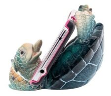 4 1/4 Inches Wide Blue Turtle Cell Phone Holder