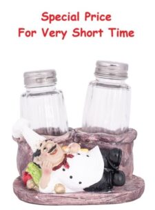 4 1/4 Inches High Chef Salt and Pepper Set