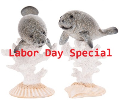 4 1/2 Inches High Assorted Manatee Figurine