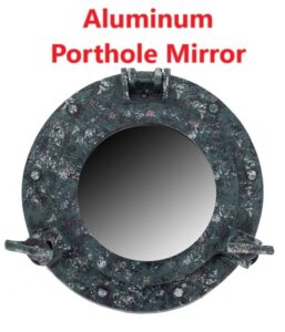 17 Inch Wide Aluminum Porthole Mirror