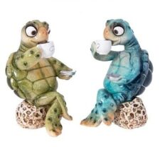 4 1/4 Inch High Assorted Sea Turtle Drinking Coffee
