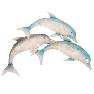 28 Inches Wide x 21 1/4″ High Metal Triple Wall Dolphins