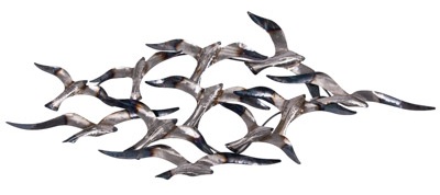 Metal Wall Gulls Flight