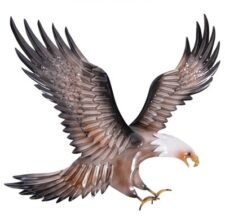 29 1/2" Wide Metal Wall Eagle