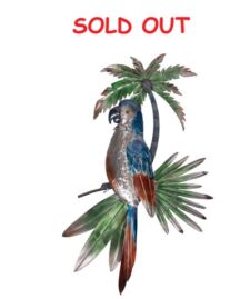 26 Inches High Metal Macaw Parrot Wall Decor