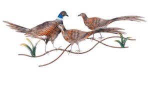 40 1/2″ Wide Metal Wall Pheasants