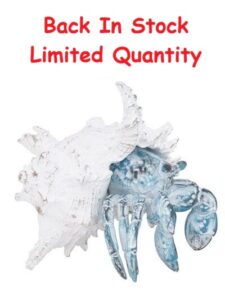 7 Inches Wide White-Washed Blue Crab in Shell