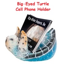 3 1/2 Inches High Assorted Big-Eyed Turtle Cell Phone Holder