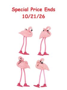 2 1/2 Inches Wide Assorted Flamingo Magnet