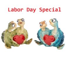 4 1/2 Inches High Assorted Turtles Holding Heart