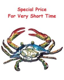 12 Inches Wide Metal Cut-Out Design Wall Crab