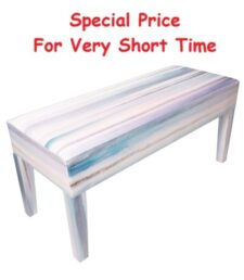 18 Inches High x 39 Inches Wide x 16 Inches Deep Watercolors Look Bench