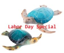 15 3/4 Inches Long Assorted Polystone Turtle Figurine