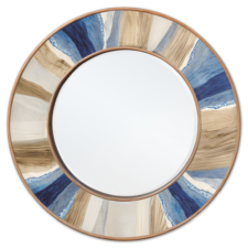 31 1/2 Inch Diameter Rustic Round Wall Mirror