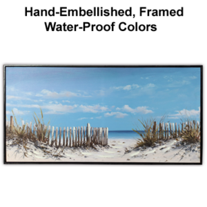 39 1/4 x 19 1/2 Inches Framed Dunes View Hand-Embellished Giclee Canvas Print