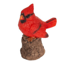 3 1/4 Inches High Red Cardinal Bird on Stump