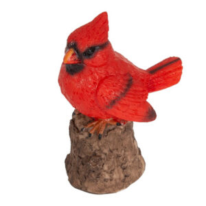 3 1/4 Inches High Red Cardinal Bird on Stump