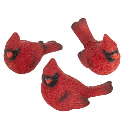3 1/2" Long Assorted Cardinal Bird Figurine