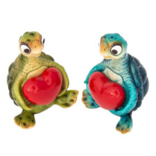 4 1/4 Inches High Assorted Turtle Holding Heart