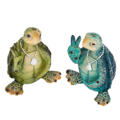 4 3/4 Inches High Assorted Peace Out Turtle