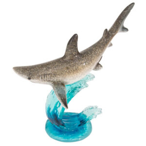 6 1/2″ Wide Polystone Shark on Wave