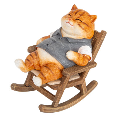 5 1/4 Inches High Cat in Rocking Chair