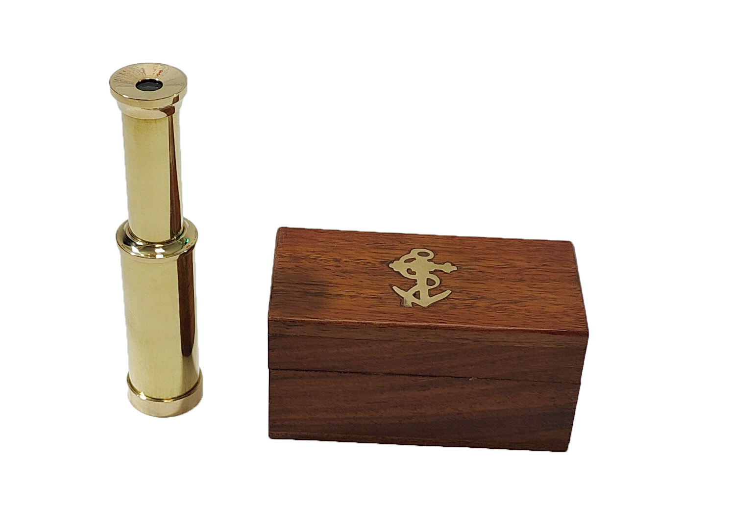 Brass Telescope in Wooden Box - Image 2