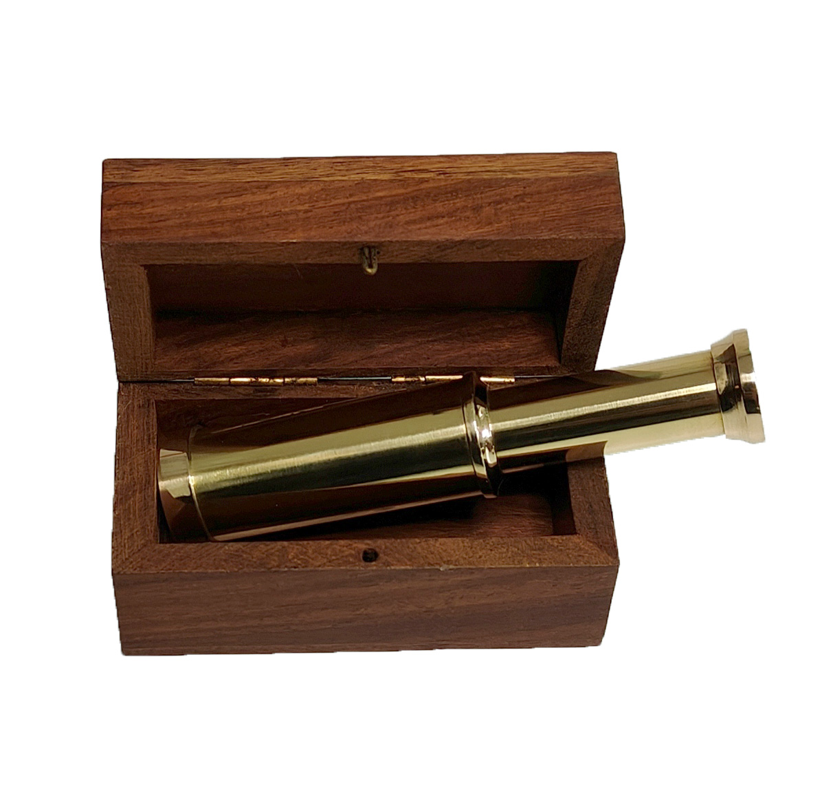 Brass Telescope in Wooden Box - Image 3