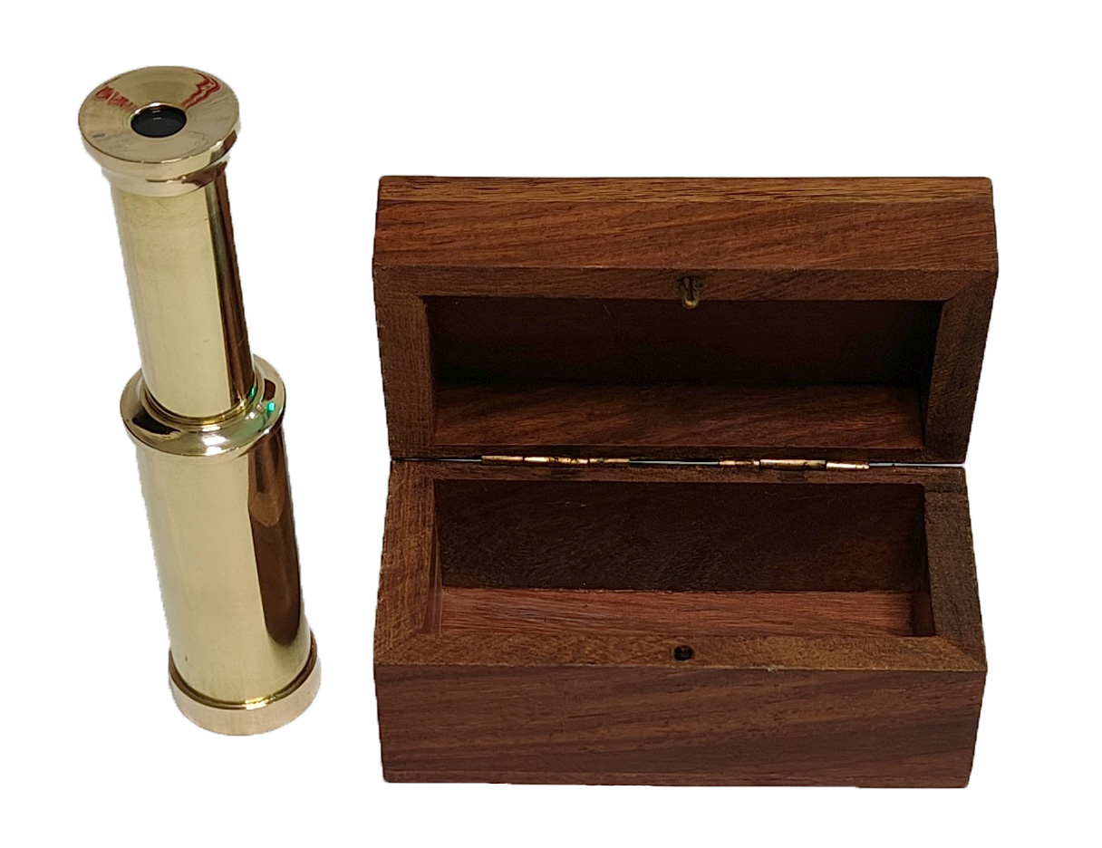 Brass Telescope in Wooden Box - Image 4