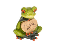 3 1/4 Inches High Assorted Frog With Message