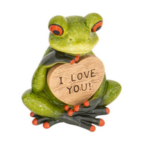 3 1/4 Inches High Assorted Frog With Message