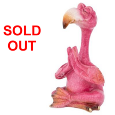 6 Inches High Yoga Flamingo Figurine